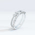 Baguette and Round Lab-Grown Diamond Double Half-Eternity Ring in White Gold